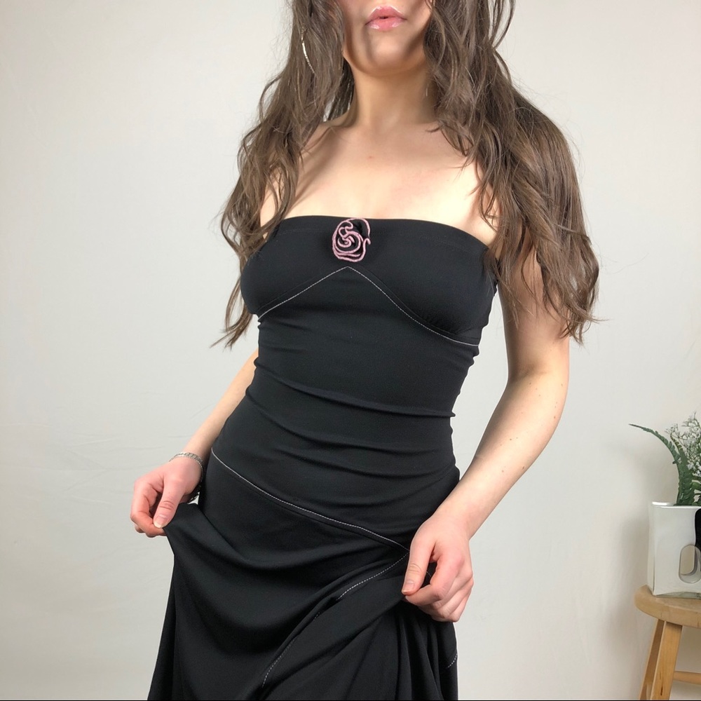 00s strapless midi dress by My Michelle